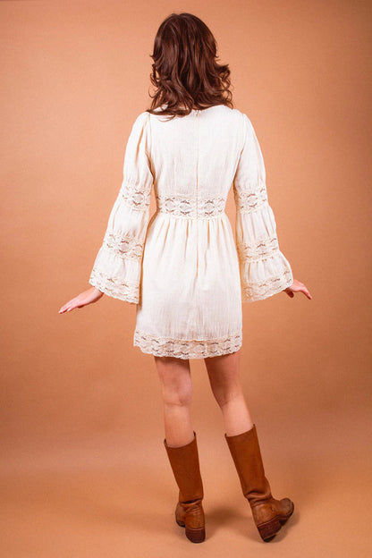 Honey Cotton Flower Lace Cream - Dress