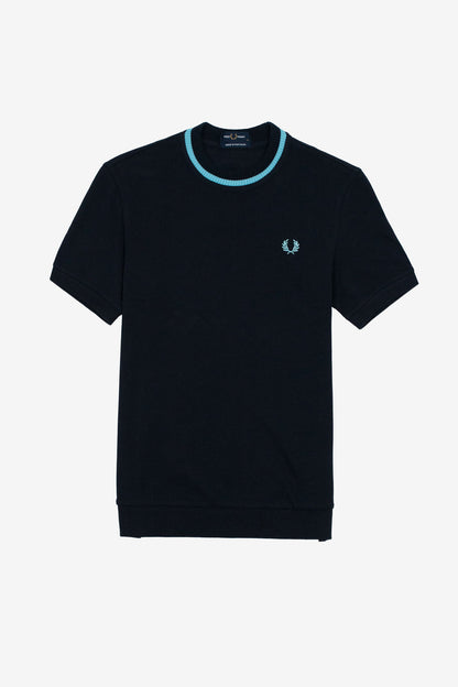M7 Navy Crew Neck Piqué - T-Shirt