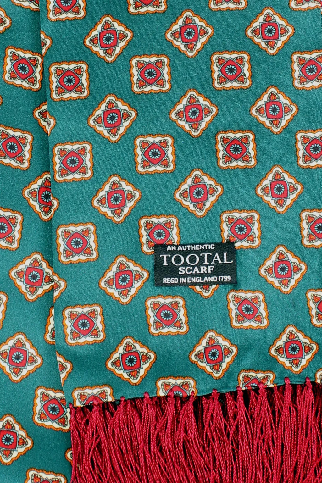 Squares Pine - Silk Scarf