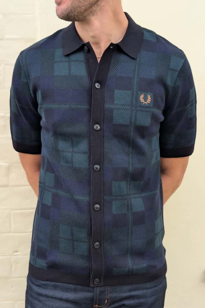 K1553 Black Watch Tartan Knit - Shirt