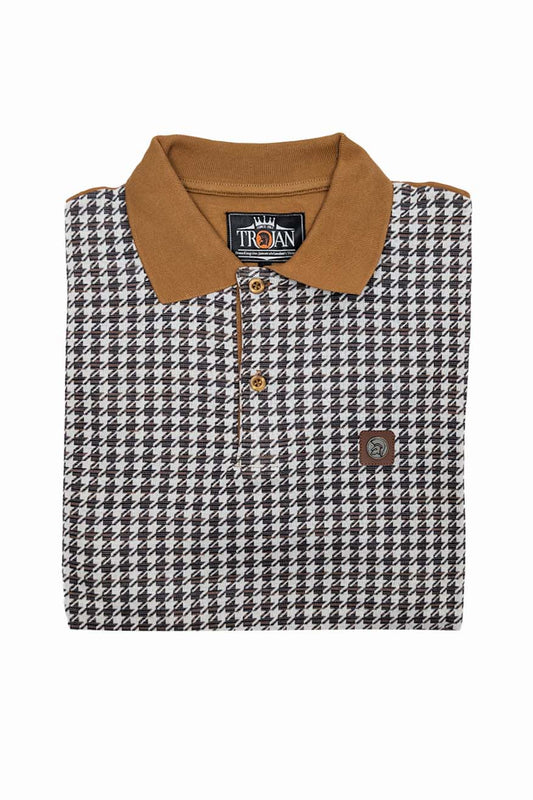 TR/9020 Tan Houndstooth - Polo