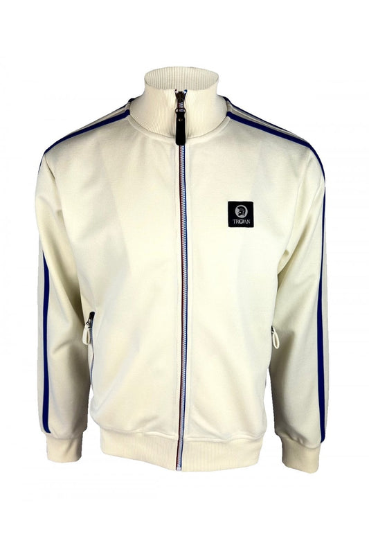 Trojan Ecru Contrast zip - Track Top