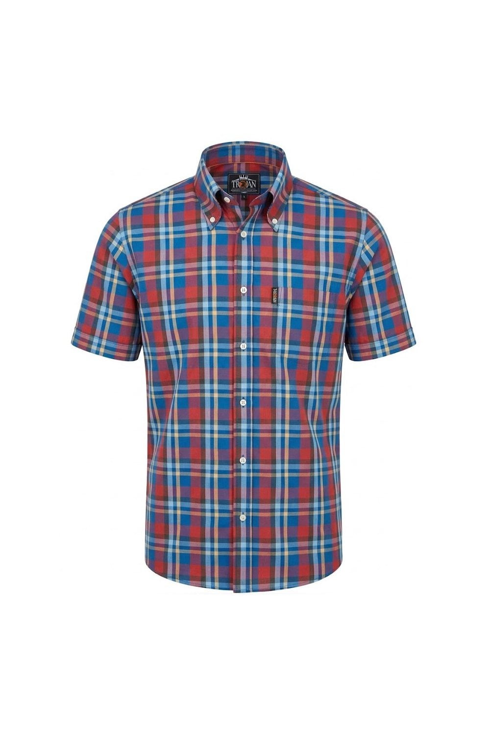 Large Cobalt Blue Tartan Check B/D TC/1069 - Shirt