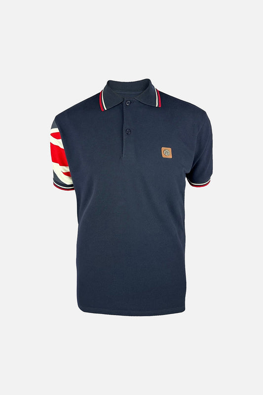 TR/9022 Flag Sleeve Pique Navy - Polo