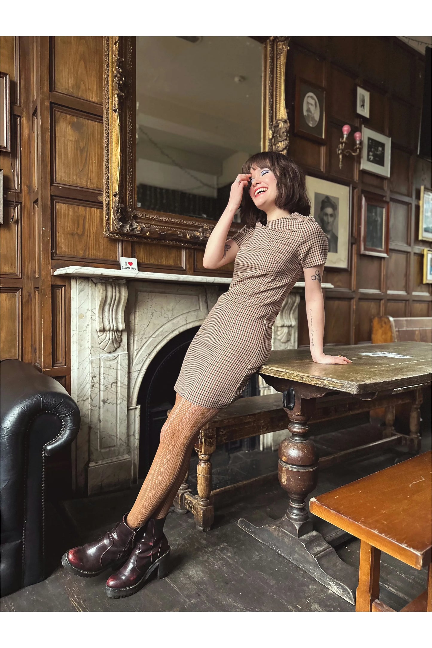 'The Valerie' Rosso Check - Dress